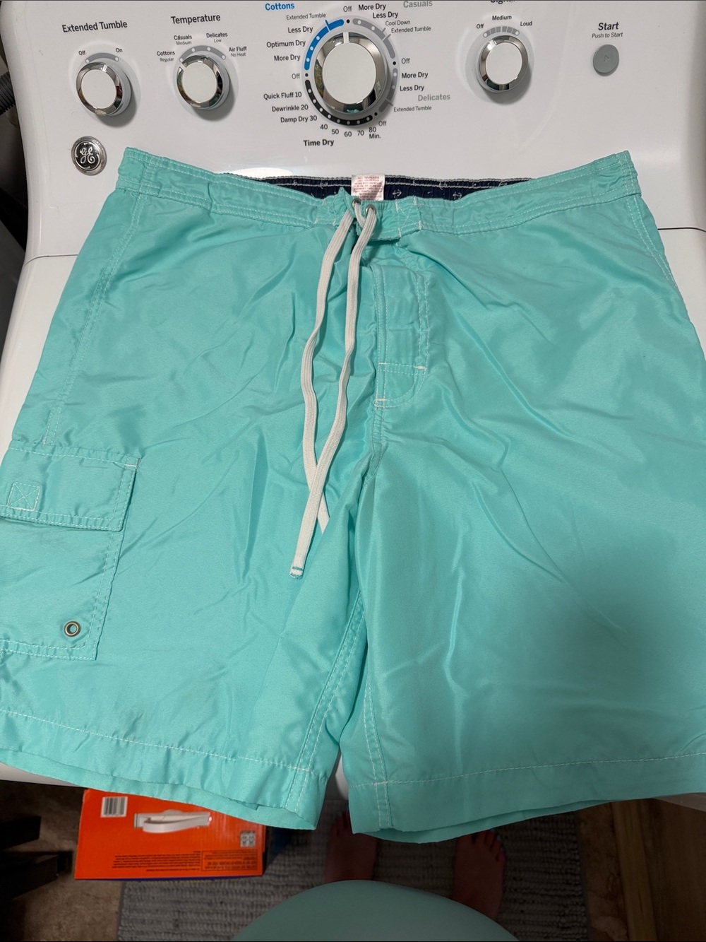 Merona Aqua/Turquoise Men's Swim Board Shorts